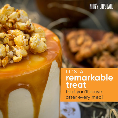 Pack 2 KING'S CUPBOARD Caramel Sauce and Sea Salt Hot Fudge Combo - jar Dessert Sauce and Ice Cream Topping, Chocolate