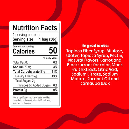 Blobs Gummy Candy - Low Sugar & Low Calorie Healthy Snack for Kids & Adults - Vegan, Clean Ingredients - 1.8 oz per bag