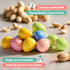 1 lb Mini Peanut Butter Candy Eggs, Bulk Bag Crunchy Shell Peanut Butter Eggs, Pastel Easter Candy for Baskets, Egg