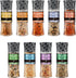 Soeos Spice Seasoning Set of 9 with Integrated Grinders, Individual Spice Grinder,