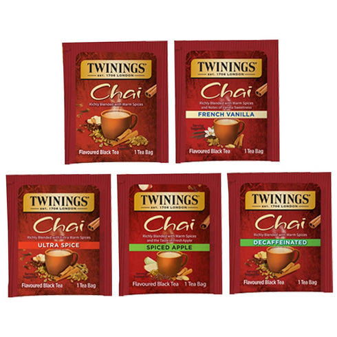 Twinings Chai Black Tea Bag Sampler Assortment, Variety Pack (20 Count) 5
