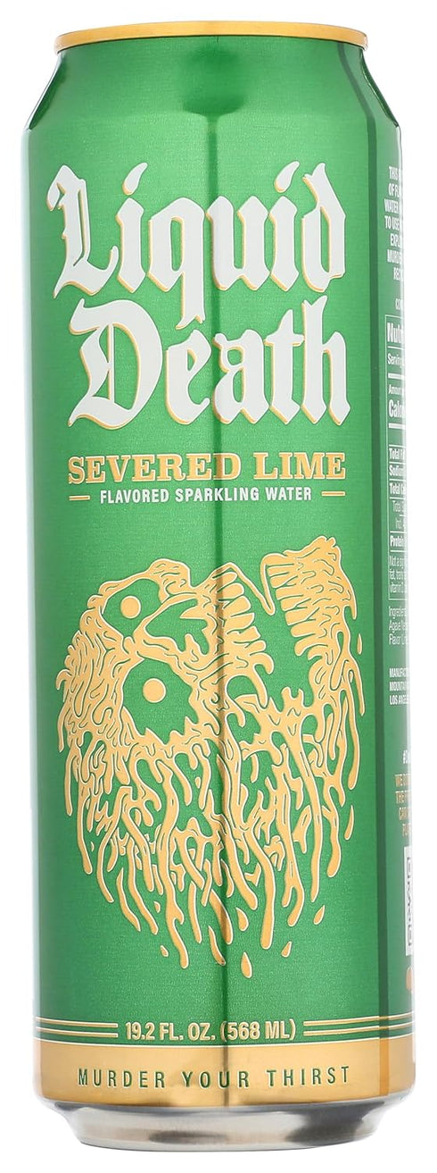 Liquid Death Severed Lime Sparkling Water Single, 19.2 FZ