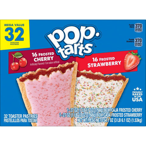 Pack, 54.1oz (32 Pop-Tarts Toaster Pastries, Breakfast Foods, Kids Snacks, Variety Box Pop-Tarts)