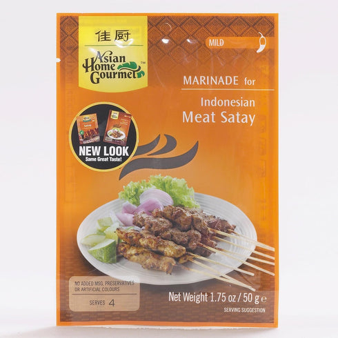 Asian Home Gourmet Meat Satay Marinade Mild, 1.75oz Packets (Pack of 6)