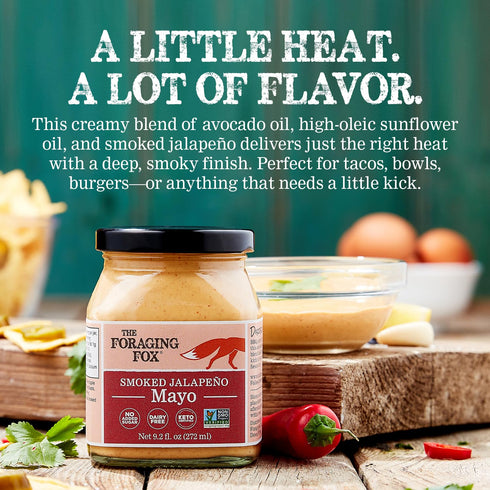 (2 9.2 oz The Foraging Fox | Keto Smoked Jalapeo Spicy Mayo x fl Jars) | Made with High-Oleic Sunflower Oil | Gluten