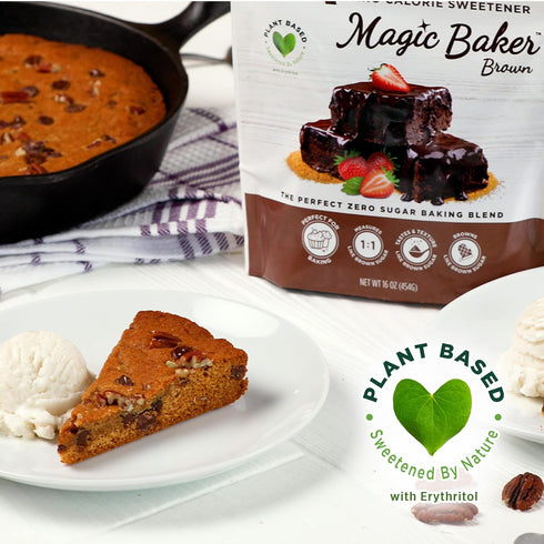 SPLENDA Magic Baker Brown Zero Calorie Plant-Based Baking Blend with Stevia, Erythritol, and Allulose (1lb).