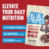 70% 5g 7 oz Blue Stripes Whole Cacao Granola - Gluten Free Dark Chocolate Granola for Cereal, Oatmeal, Yogurt, Protein