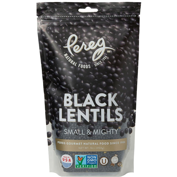 Whole Black Lentils - 16 Oz - Beluga Lentils - Black Masoor