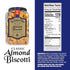 40 oz La Dolce Vita Classic Almond Italian Biscotti Cookies, Gourmet Coffee & Tea Dipping Snack, Jar