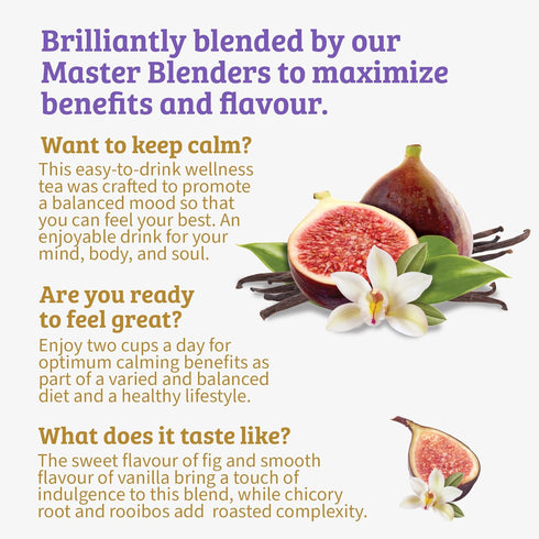 18 (Pack 1), Twinings Superblends Adaptogens Calm with Ashwagandha Fig & Vanilla Flavoured Herbal Tea Caffeine-Free