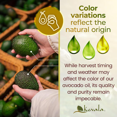 128 Oz (Pack 1) Kevala Avocado Oil Cold Pressed | NonGMO Project Verified & Kosher | Multipurpose for High Smoke Point