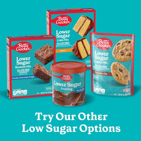 14 oz Betty Crocker Lower Sugar Yellow Cake Mix, No Artificial Sweeteners