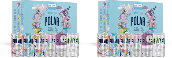 Polar Seltzer Jr Variety Pack, 7.5 fl oz Cans, Six Flavors, Mini