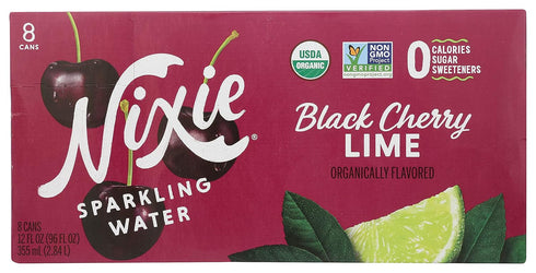 Nixie Organic Black Cherry Lime Sparkling Water 8pk, 12 FZ