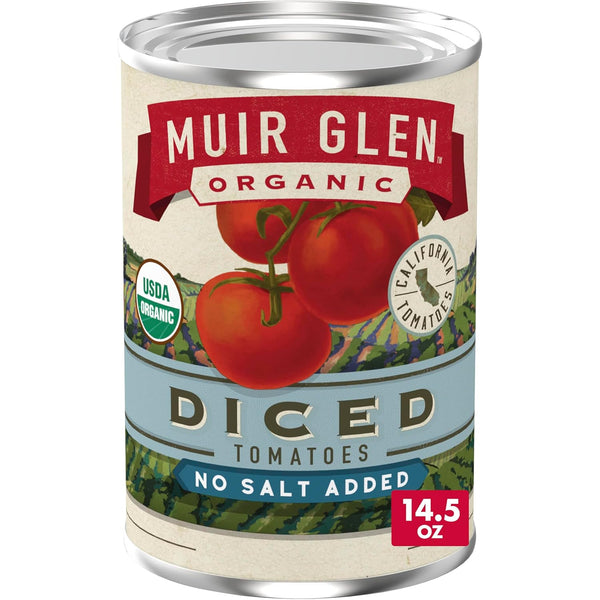 Muir Glen Organic Diced Canned Tomatoes, No Salt Added, 14.5 oz.