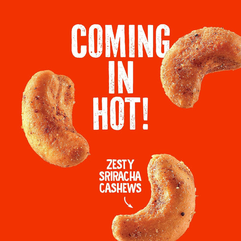 (1-Pack) 5 Oz Emerald Nuts Sriracha Seasoned Cashews | Resealable Bag | Plant-Based Protein, Kosher Certified, Non-GMO