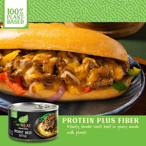(Pack 12) unMEAT Plant Based Meat | Easy to Prepare Plant Based Protein | Vegan Meat with Less Calories, Roast Beef