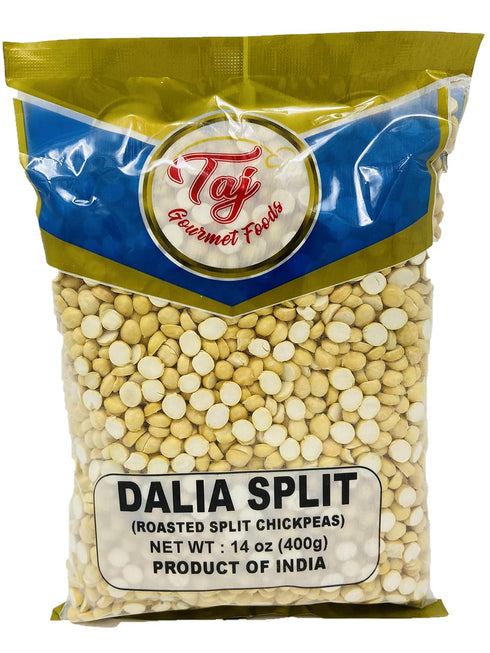 TAJ Gourmet Foods TAJ Premium indian Dalia Split (Roasted Split Chickpeas Daliya), (14oz)