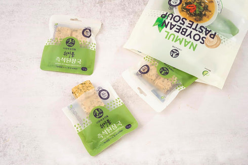 5 Korean Food Instant Miso Soup with Vegetables Individual Servings Korean Soybean Paste Soup (Doenjang) Quick & Easy