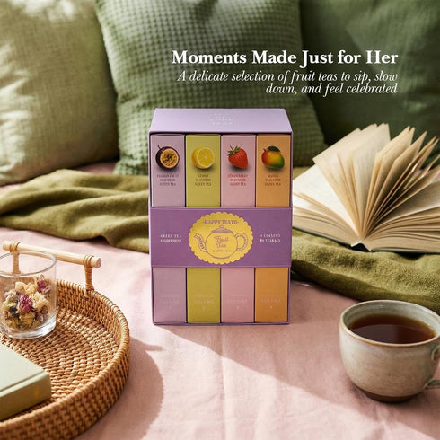 Set 80 4 Set Life Plus Style Gourmet Happy Tea Company Fruit Tea Library Green Tea Assortment Tea Bags Flavors Green