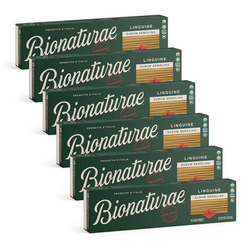 Bionaturae Linguine Pasta Noodles - Durum Semolina Pasta, Kosher, High Protein, Non-GMO,