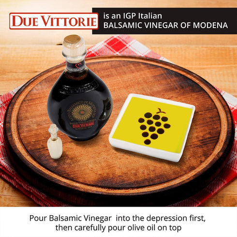 Set Grapes-Shaped Dipping Plate - Love Infused Olive Oil & Balsamic Vinegar