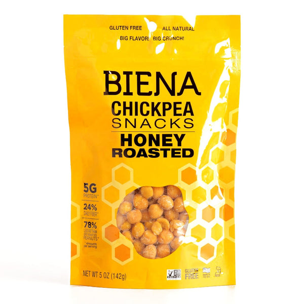 The Silk Road A Global Tasting Experience Biena Honey Roasted Chickpea Snacks 5 oz each (2 Items Per Order)