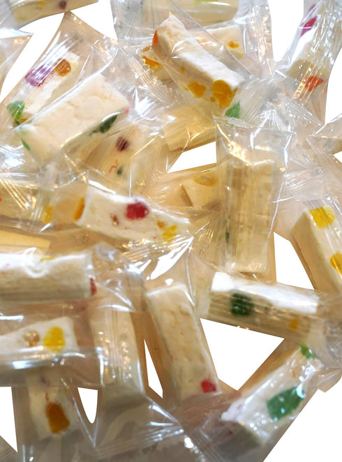 DM Sweets 1 lb Jube Nougats Chewy Candy | of Fruity Jelly Nougat Bites | Individually Wrapped Assorted Treats | Soft