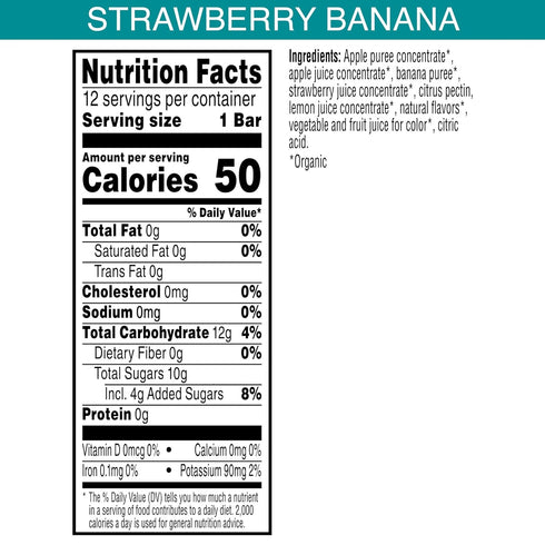 Pack, 12.4oz (24 Pure Organic Layered Fruit Bars, Gluten Free, Vegan Fruit Snacks, Variety Box Bars)