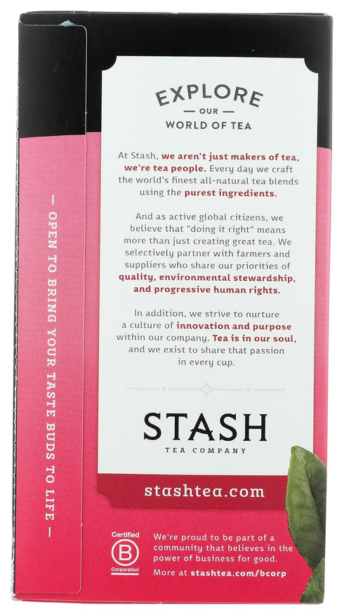 18 Count Stash Tea, Tea Pom Raspberry Matcha