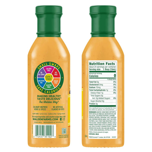 Walden Farms Queso Street Taco Sauce 12 oz. (2 Pack) Bottle - Creamy and Flavorful, Vegan, Paleo and Keto Friendly, Non-Dairy Milk Substitute - Perfect Taco Salads, Burritos, Rice Bowls and Many More