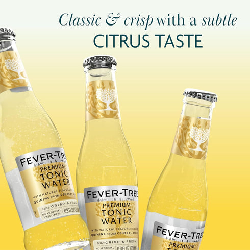 6.8 oz Pack 24 Fever-Tree Tonic Water Premium Mixer for Cocktails and Mocktails, fl Bottles, of Naturally Sourced