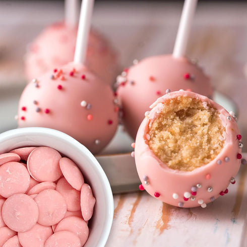 2lb Pink Chocolate Melting Wafers, Bulk Bag, Pink Chocolate, Pink Candy, Melting Chocolate Candy Discs For Baking