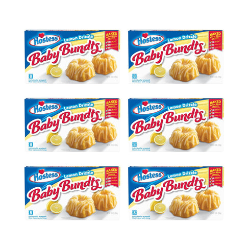 HOSTESS Baby Bundts, Lemon Drizzle Cakes (Pack of 48)