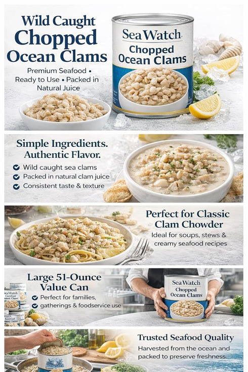 Code 51-Ounce Sea Watch Chopped Ocean Clams
