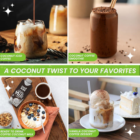 11 oz (Pack 12) 100% COCOXIM Ready to Drink Coffee Coconut Milk of | Vegan & Plant Based | Halal & Kosher Certified |