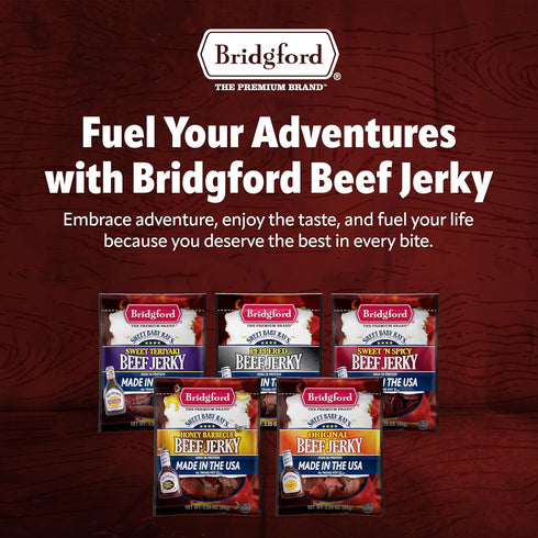 6.2 oz Pack 4 Bridgford Sweet Baby Ray's Beef Jerky Sweet N Spicy of - High Protein Sweetened Spicy Beef Jerky for Your