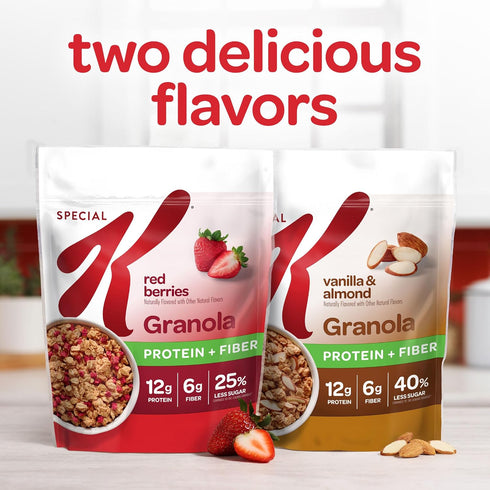 11oz (1 Kelloggs Special K Granola, Protein Granola, Fiber Snacks, Vanilla and Almond, Bag Bag)