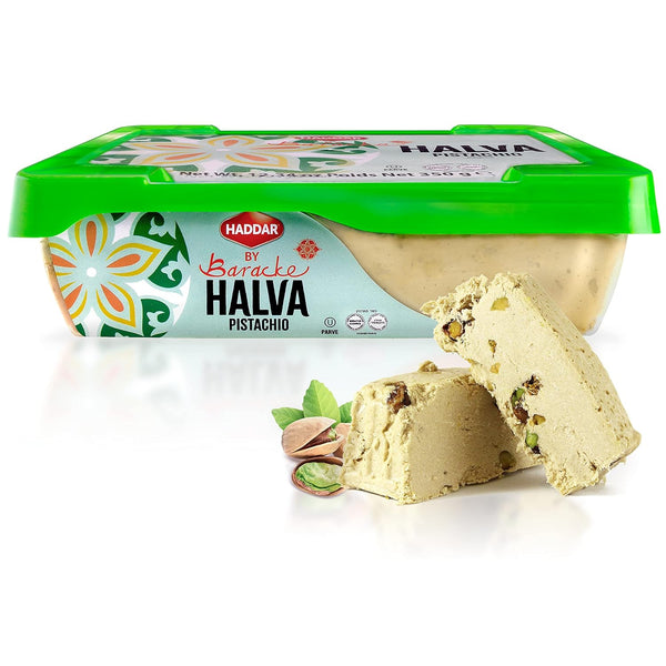 Haddar by Baracke Premium Quality Pistachio Halva, 12.34oz | A Fine Sesame