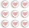 Foowztao 40Pcs Edible Valentines Day Cupcake Toppers Sweet Love Be Mine Valentines Cupcake