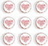 Foowztao 40Pcs Edible Valentines Day Cupcake Toppers Sweet Love Be Mine Valentines Cupcake