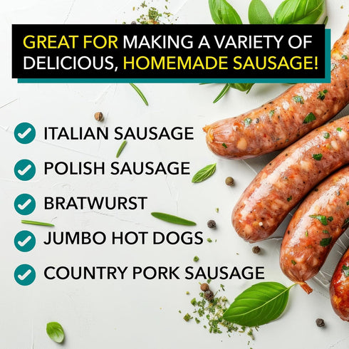 32-38mm, 25 Lbs 1.2-1.5" Pack-1 The Sausage Maker Natural Hog Sausage Casings Edible Casing For Sausage Making, Stuff