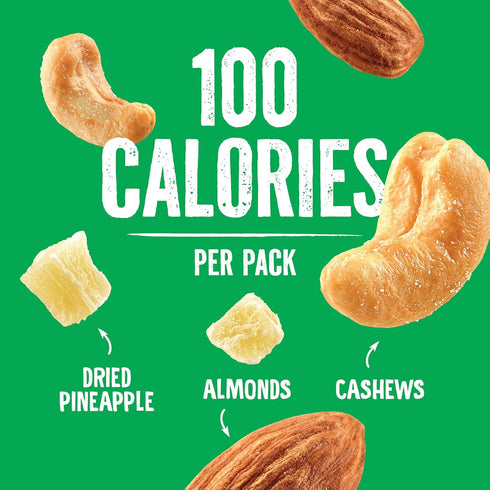 7 (1-Pack), 100-Calorie Packs Emerald Nuts Cashews and Almonds with Dried Pineapple Ct Individual of Mixed Nut Blend