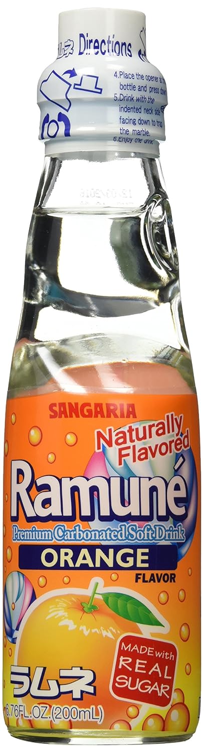 Sangaria Natural Orange Ramune - Single Bottle
