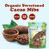 2 Food to Live Organic Sweet Cacao Nibs, Pounds Non-GMO, Lightly Sweetened with Coconut Sugar, Raw, Non-Irradiated