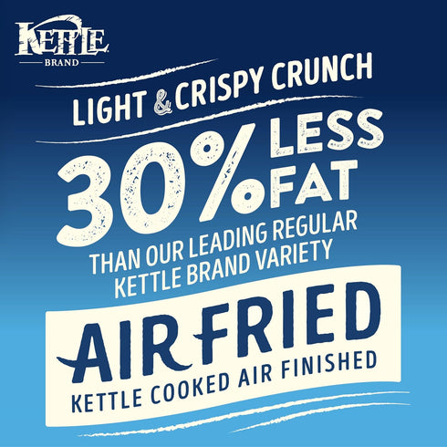 6.5 Oz Kettle Brand Potato Chips, Air Fried Sea Salt & Vinegar Kettle Chips, Bag