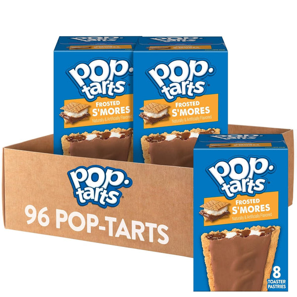 Pop-Tarts Toaster Pastries, Breakfast Foods, Kids Snacks, Value Pack, Frosted S'mores (64