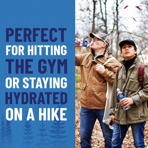 6 Pack 23.7 Oz Deer Park Spring Water, - Crisp Refreshing Taste - Fl Sports Bottle with Flip Cap