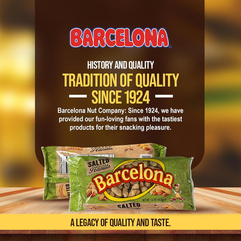 5 Barcelona Nut Inshell Peanuts Salted & Dry Roasted Bags | Bulk Pounds | In Shell For Human | Whole Jumbo Peanuts |