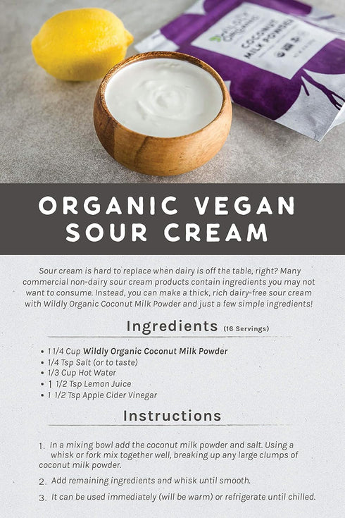 8 Oz 97% Wildly Organic Coconut Milk Powder Bag - Organic, Dairy-Free, Dry Milk Powder, Unsweetened, Dehydrated